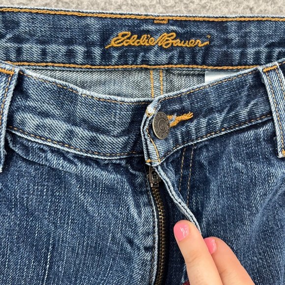 Eddie Bauer Jeans Mens Blue Straight Leg Cotton Denim Size 38x34 - Picture 6 of 13